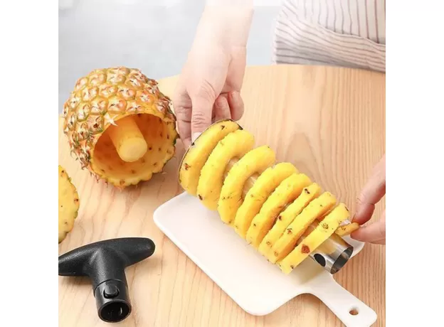 STAINLESS STEEL PINEAPPLE CORER PEELER SLICER CUTTER PINEAPPLE CUTTING  TOOL HOME KITCHEN KNIFE ACCESSORIES