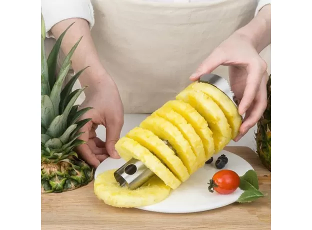 STAINLESS STEEL PINEAPPLE CORER PEELER SLICER CUTTER PINEAPPLE CUTTING  TOOL HOME KITCHEN KNIFE ACCESSORIES