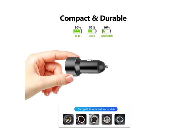 USB Car Charge 18W Quick 3A Mini Fast Charging For iPhone 11 Xiaomi Huawei Mobile Phone Charger Adapter