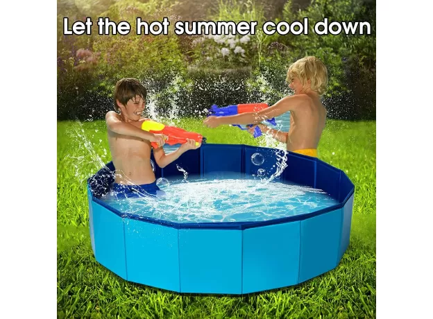 DOG POOL DOG PADDLING POOL DOG SWIMMING POOL, (80 X 20 CM), PUPPY BATHING TUB DO