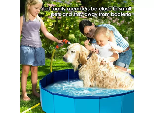 DOG POOL DOG PADDLING POOL DOG SWIMMING POOL, (80 X 20 CM), PUPPY BATHING TUB DO
