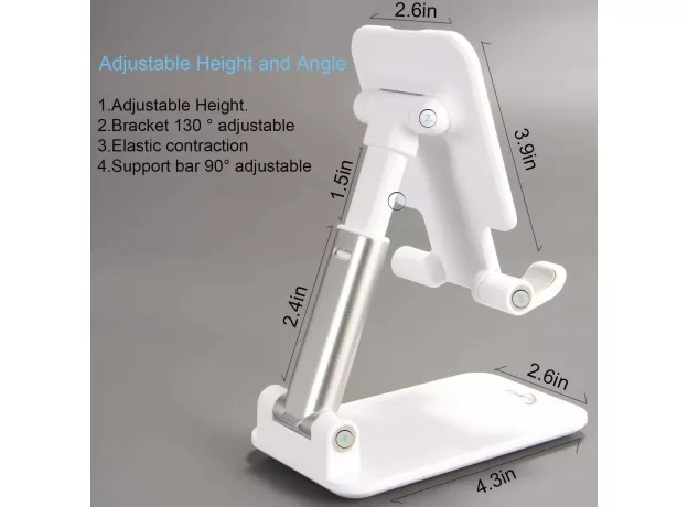 SUONEE PHONE HOLDER, PHONE STAND FOR DESK ANGLE HEIGHT ADJUSTABLE FULLY FOLDABLE