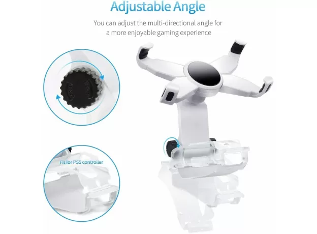 HONEYWHALE PS5 CONTROLLER PHONE MOUNT CLIP, FOLDABLE MOBILE PHONE HOLDER CELLPHONE