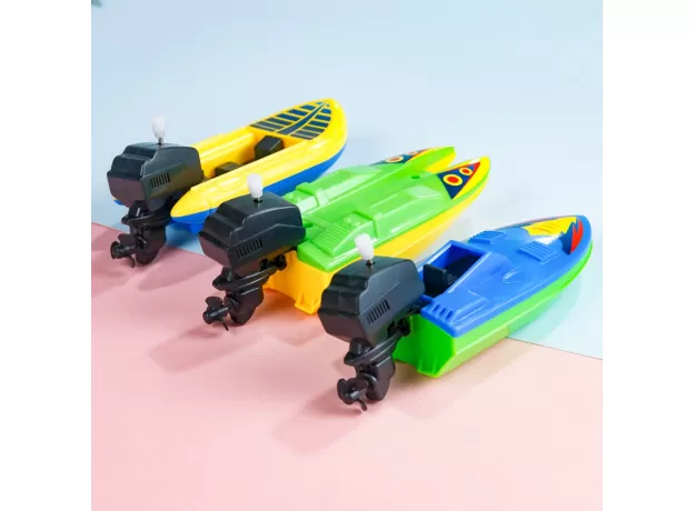 1PC SPEED BOAT SHIP WIND UP TOY FLOAT IN WATER KIDS TOYS CLASSIC CLOCKWORK TOYS BATHTUB SHOWER BATH TOYS