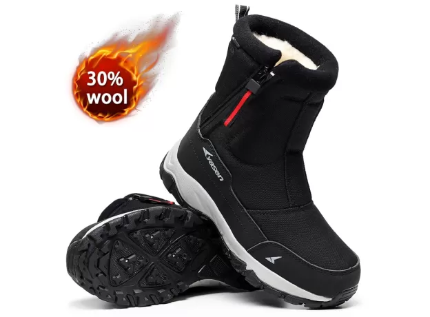 2021 WINTER NEW THICK COUPLE SNOW BOOTS PLUS VELVET WARM SIDE ZIPPER
