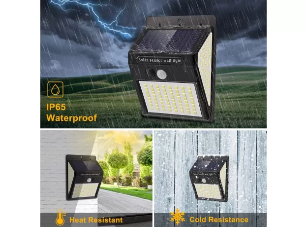 3MODE WATERPROOF 230 LED SOLAR MOTION SENSOR LIGHTS OUTDOOR SUNLIGHT SOLAR POWERED STREET WALL LAMP FOR GARDEN