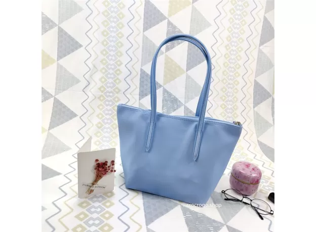 LADIES WATERPROOF COATED PVC MEDIUM TOTE BAG CASUAL FASHION ZIPPER LARGE CAPACITY HAND BAG FOR WOMEN