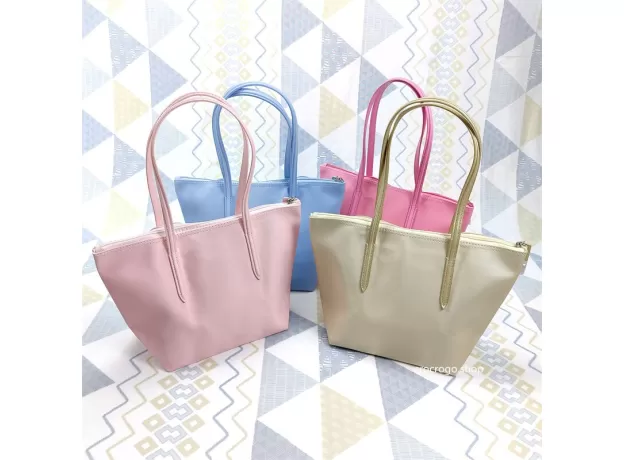 LADIES WATERPROOF COATED PVC MEDIUM TOTE BAG CASUAL FASHION ZIPPER LARGE CAPACITY HAND BAG FOR WOMEN