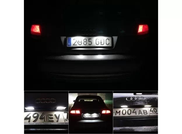OXILAM 2X CAR LED LICENSE NUMBER PLATE LIGHT LAMP 12V LED WHITE LIGHT FOR AUDI A3 S3 8P A4 B6 B7 A5 A6 4F Q7 A8 S8 C6 CABRIOLET
