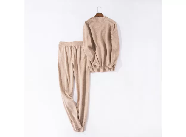 WOMEN SWEATER SUIT AND SETSCASUAL KNITTED SWEATERS PANTS 2PCS TRACK SUITS