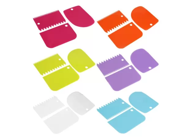 PLASTIC CAKE SPATULA CREAM SMOOTH DOUGH CUTTER - BAKING SCRAPER TOOL