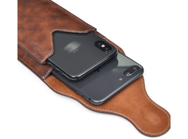 DOUBLE-LAYER MOBILE PHONE WALLET UNIVERSAL WAIST BAG OUTDOOR SPORT BELT PROTECTIVE PHONE CASE