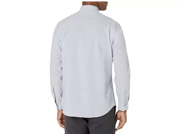 BUTTONED DOWN TAILORED FIT SPREAD-COLLAR STRETCH NON-IRON DRESS SHIRT