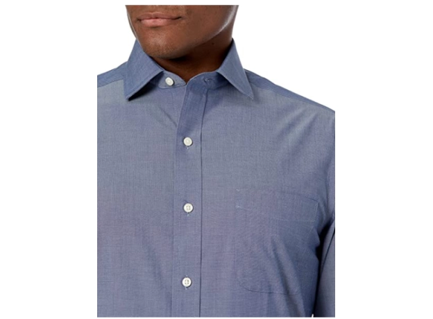 AMAZON BRAND - BUTTONED DOWN MEN'S CLASSIC FIT SPREAD-COLLAR STRETCH NON-IRON DRESS SHIRT