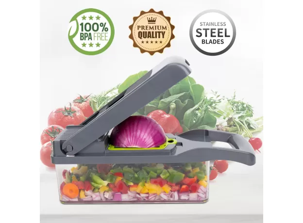 VEGETABLE CUTTER 10 IN 1 MULTIFUNCTION FRUIT VEGET SLICER GRATER FOR POTATO CARROT ONION KITCHEN GADGET
