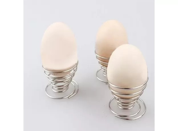 2PCS EGG CUP BOILED EGGS HOLDER SPIRAL KITCHEN BREAKFAST HARD BOILED SPRING HOLDER