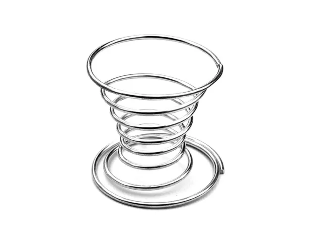 2PCS EGG CUP BOILED EGGS HOLDER SPIRAL KITCHEN BREAKFAST HARD BOILED SPRING HOLDER