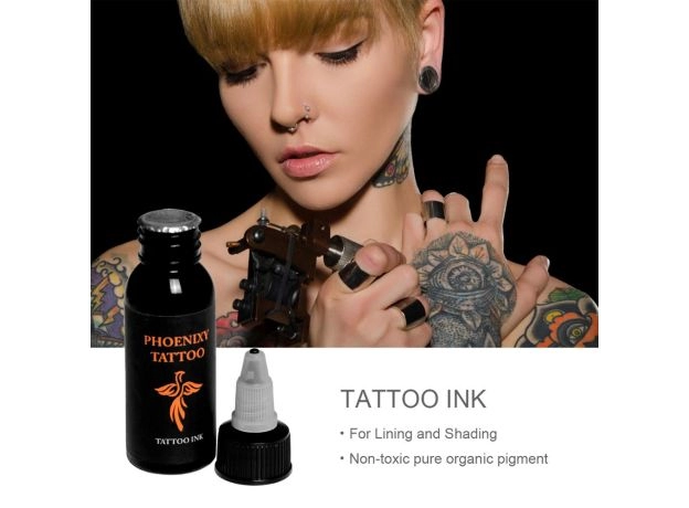 BLACK COLOR 30ML/BOTTLE PROFESSIONAL TATTOO PIGMENT INK PERMANENT TATTOO PAINTING SUPPLY FOR BODY BEAUTY TATTOO ART PROFESSIONAL