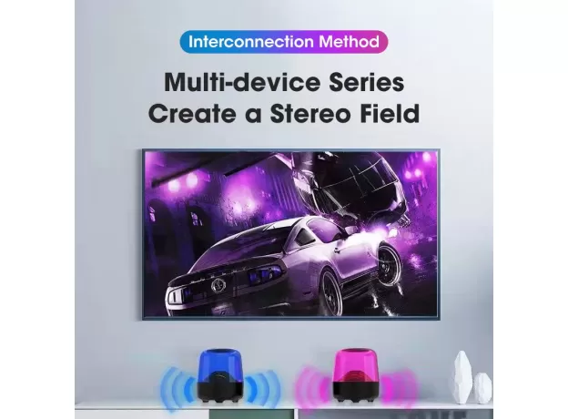 COLORFUL LIGHT WIRELESS BLUETOOTH SPEAKER WIRELESS SOUND COLUMN 6D STEREO SURROUND