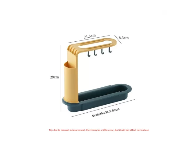 RETRACTABLE SINK RACK KITCHEN SINKS ORGANIZER POT BRUSH RAG DRAIN RACK STORAGE BASKET