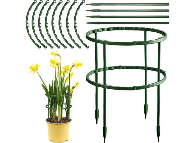 4pc Plastic Plant Support Pile Stand for Flowers Semicircle Greenhouses