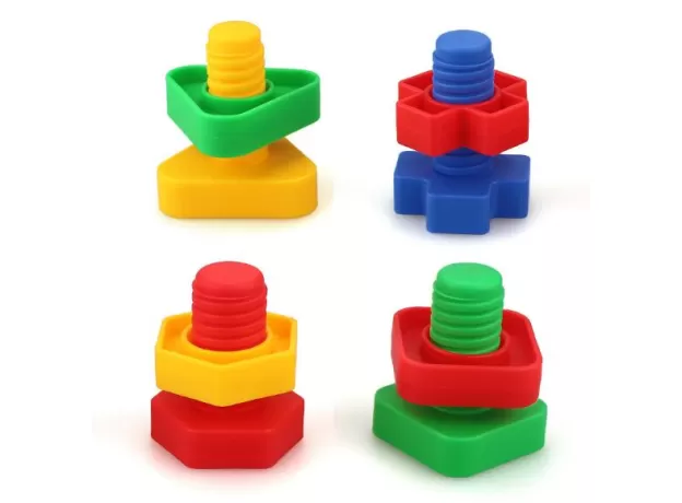 5 SETS SCREW BLOCKSS PLASTIC TOYS STITCHING NUTS DISMANTLING PUZZLE
