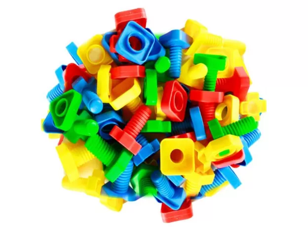 5 SETS SCREW BLOCKSS PLASTIC TOYS STITCHING NUTS DISMANTLING PUZZLE