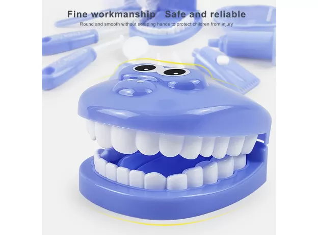 9 PIECE SET OF CHILDREN'S ORAL SIMULATION TOY DENTIST EXAMINES TOOTH MODEL