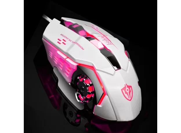 USB WIRED GAMING MOUSE 3200DPI ADJUSTABLE 6 BUTTONS LED BACKLIT GAMER