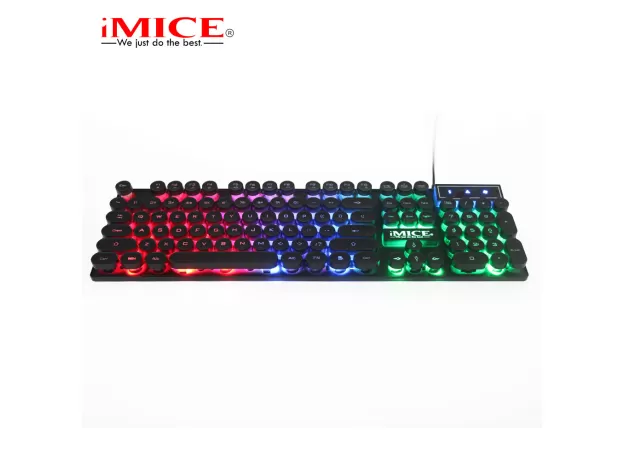 IMICE AK-800 USB DESKTOP PUNK MANIPULATOR ROUND CAP LUMINOUS GAME KEYBOARD