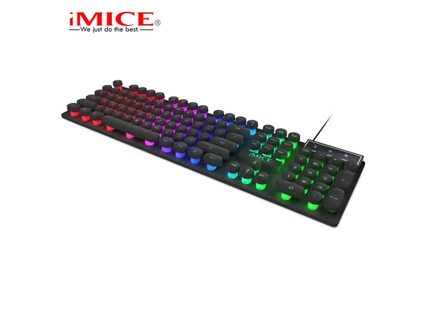 IMICE AK-800 USB DESKTOP PUNK MANIPULATOR ROUND CAP LUMINOUS GAME KEYBOARD