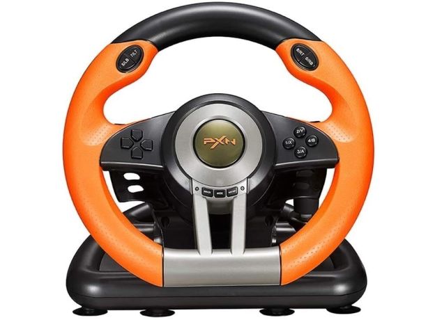 NEW NEW Gaming Steering Wheel Pedal Vibration Racing Steering Wheel Game Controller