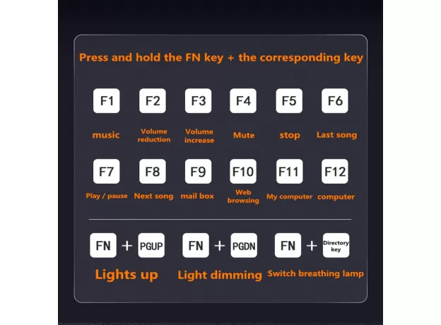 PQPYC ULTRA-THIN MANIPULATOR KEYBOARD WITH WIRED LIGHTING RGB BACKLIGHT GAMING KEYBOARD