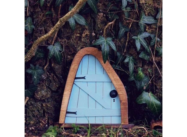 GARDEN DECORATION FAIRY ELF DOOR ART SCULPTURE DOOR GNOME TREE STATUE