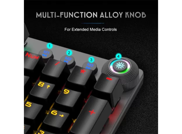 MECHANICAL GAMING KEYBOARD  104 KEY ERGONOMIC WIRED KEYBOARD