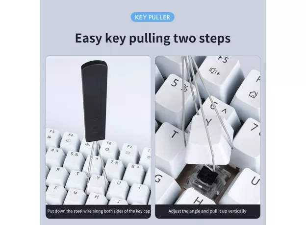 N62 KEYCAP PULLER METAL UNIVERSAL COMPUTER KEYBOARD CAP REMOVER CLEANING TOOL