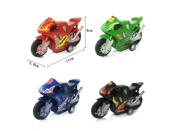 CHILDREN PLASTIC PULL BACK CAR BEACH FOUR-WHEEL MOTORCYCLE MODEL BABY KIDS