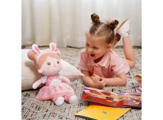 STARPONY 15" RABBIT PLUSH TOY DOLLS FOR GIRLS STUFFED ANIMAL RAGDOLL FOR KIDS