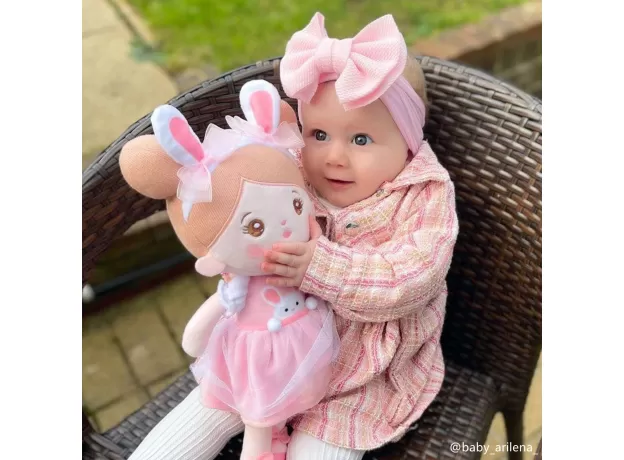 STARPONY 15" RABBIT PLUSH TOY DOLLS FOR GIRLS STUFFED ANIMAL RAGDOLL FOR KIDS