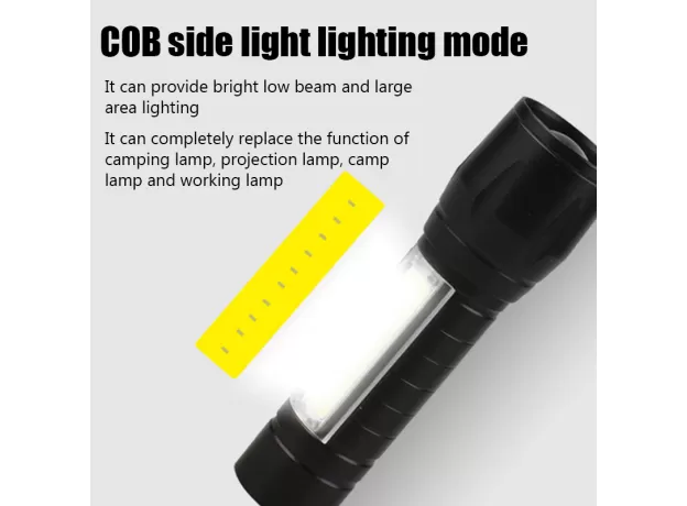 2022 PORTABLE FLASHLIGHT STRONG LIGHT HIGH-POWER RECHARGEABLE ZOOM HIGHLIGHT