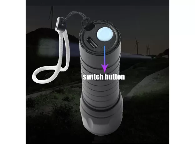 2022 PORTABLE FLASHLIGHT STRONG LIGHT HIGH-POWER RECHARGEABLE ZOOM HIGHLIGHT
