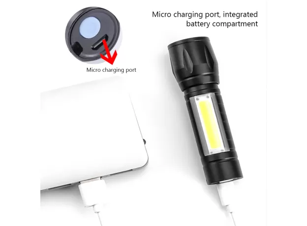 2022 PORTABLE FLASHLIGHT STRONG LIGHT HIGH-POWER RECHARGEABLE ZOOM HIGHLIGHT