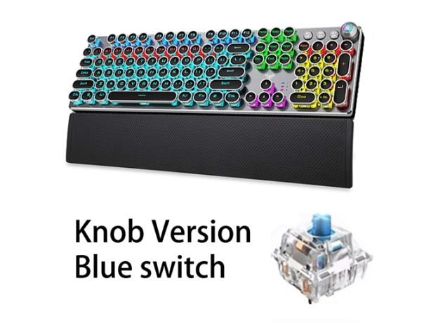 2022 WHITE MECHANICAL KEYBOARD 104 KEYS BACKLIT GAMING KEYBOARDS FOR COMPUTER