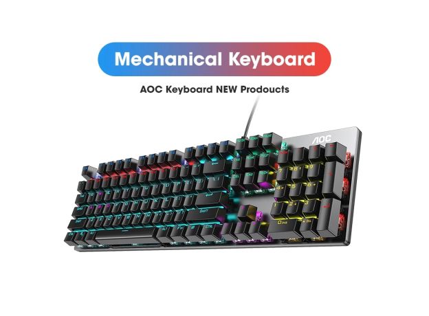 AOC mechanical keyboard GK410 green axis black axis tea axis esports full key