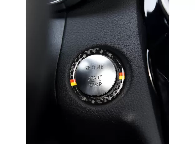 CAR KEY START STOP INTERIOR DECORATION CIRCLE COVER CAR STYLING