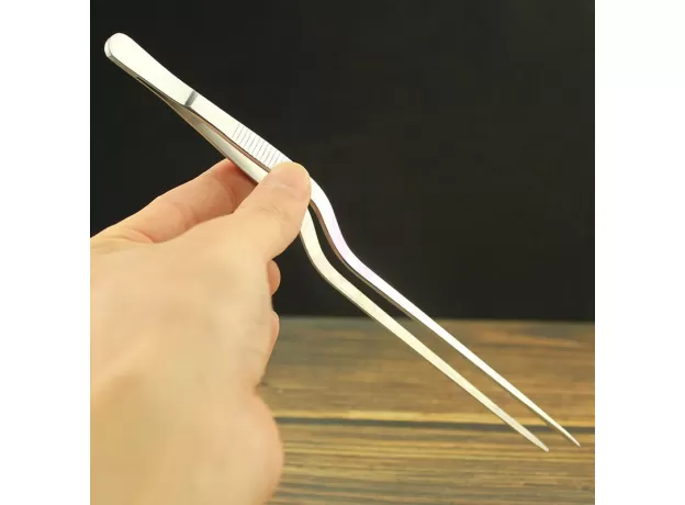 16/21CM KITCHEN TWEEZER BBQ FOOD TWEEZER CLIP MINI CHIEF TONGS STAINLESS STEEL PORTABLE
