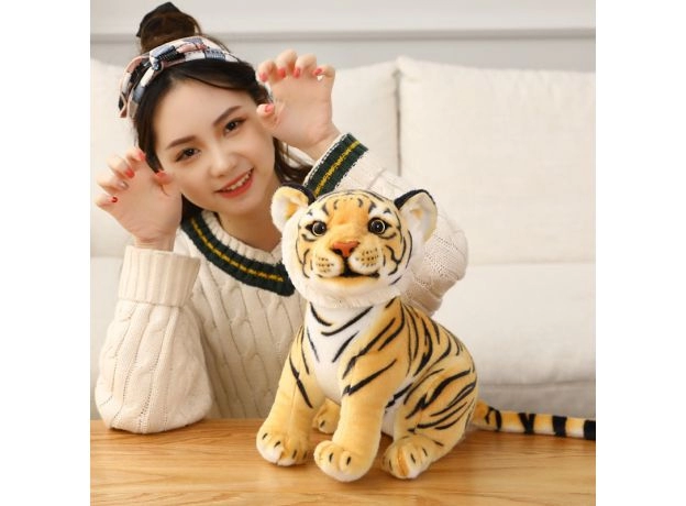 23CM SIMULATION BABY TIGER PLUSH TOY STUFFED SOFT WILD ANIMAL FOREST TIGER