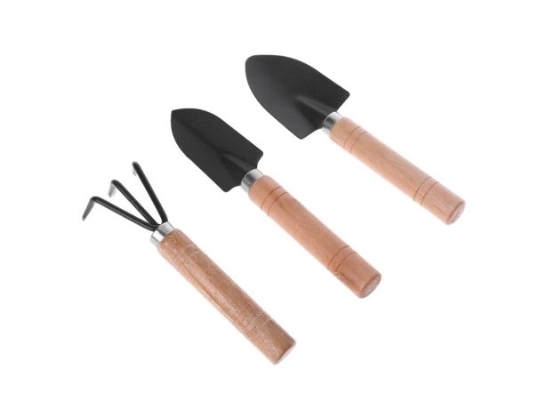 3PCS MINI GARDEN SHOVEL RAKE SPADE ERRAMIENTAS BONSAI TOOLS SET