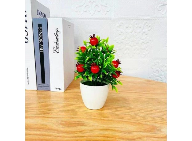 ARTIFICIAL PLANTS BONSAI ORANGE POMEGRANATE FRUIT TREE WINDOWSILL DECOR