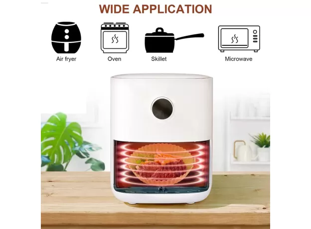 SILICONE AIR FRYER ACCESSORIES REUSABLE BAKING BASKET HEAT RESISTANT AIR FRYER POT